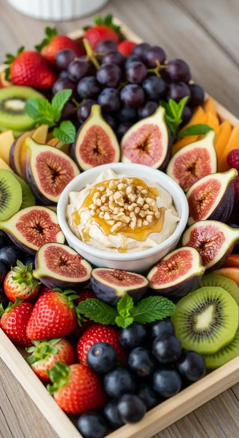 20. Fig Halves with Honey Nut Dip