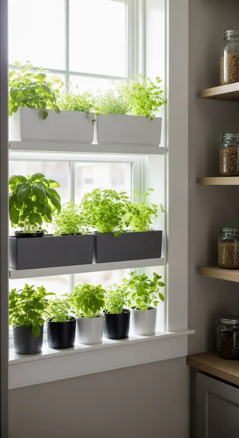 20. Window with Built-In Plant Shelf