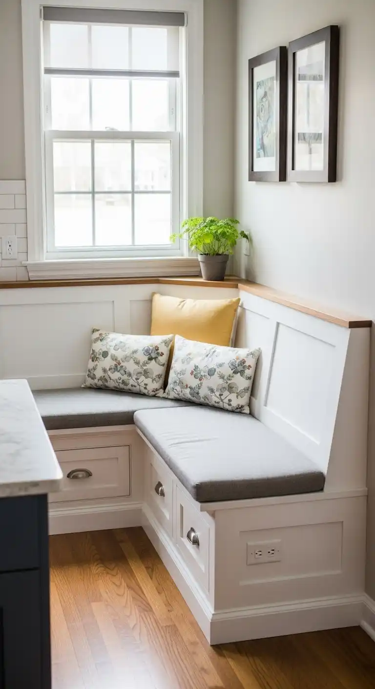 21. Custom DIY Nook Bench Tailored to Your Kitchen