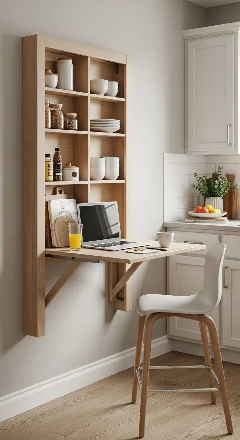 21. Fold-Down Wall Table