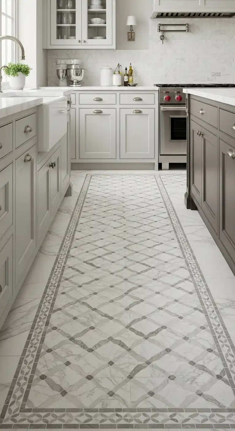 21. Marble Mosaic Patterns for Elegant Detailing