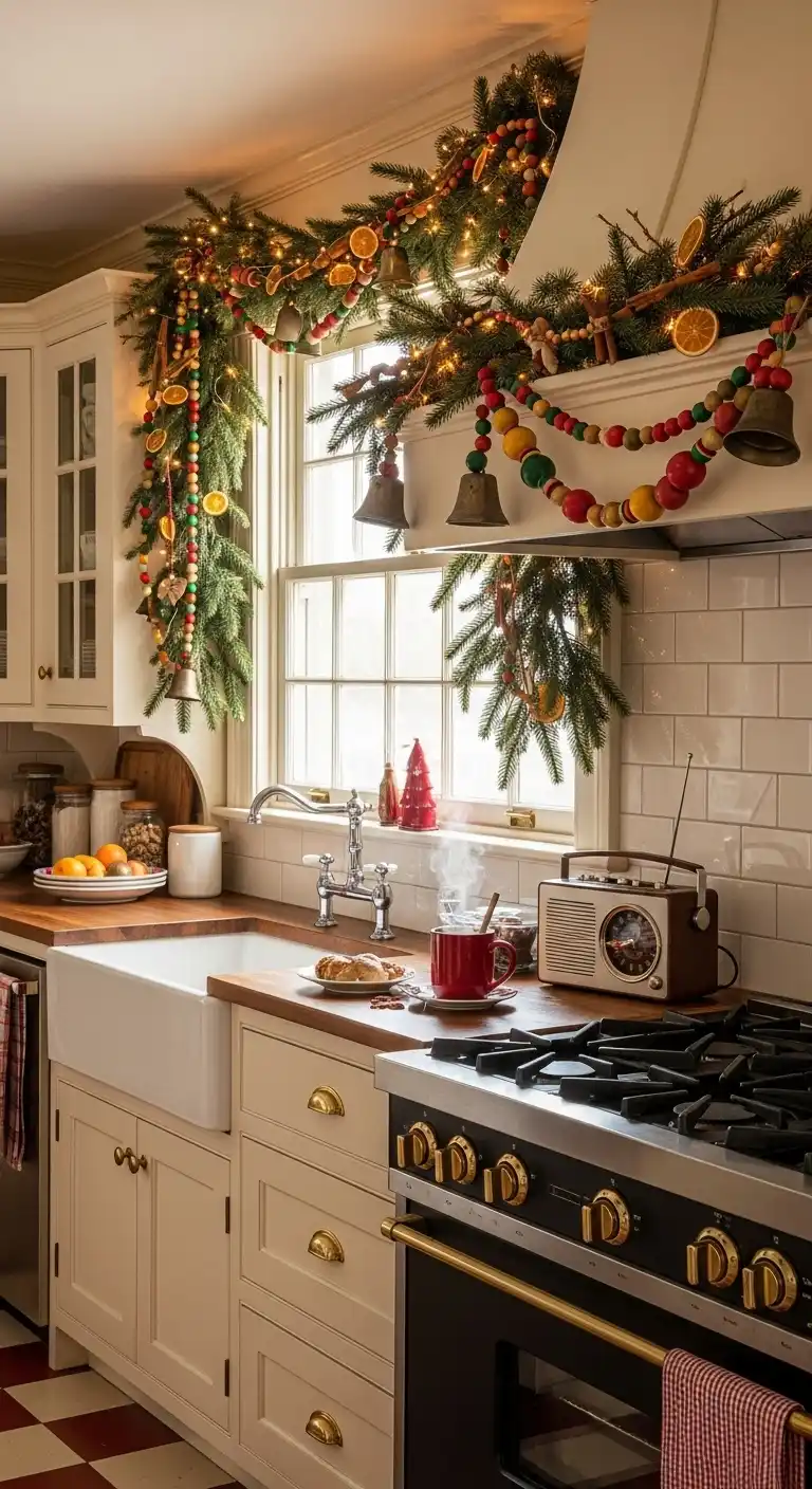 22. Beaded Garland for a Vintage Kitchen Vibe