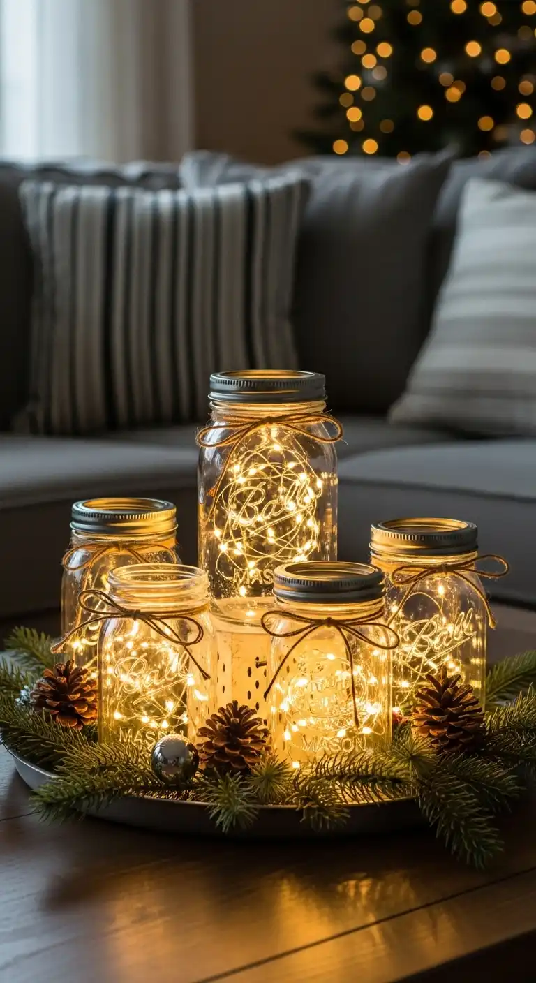 22. Twinkle Light Mason Jars