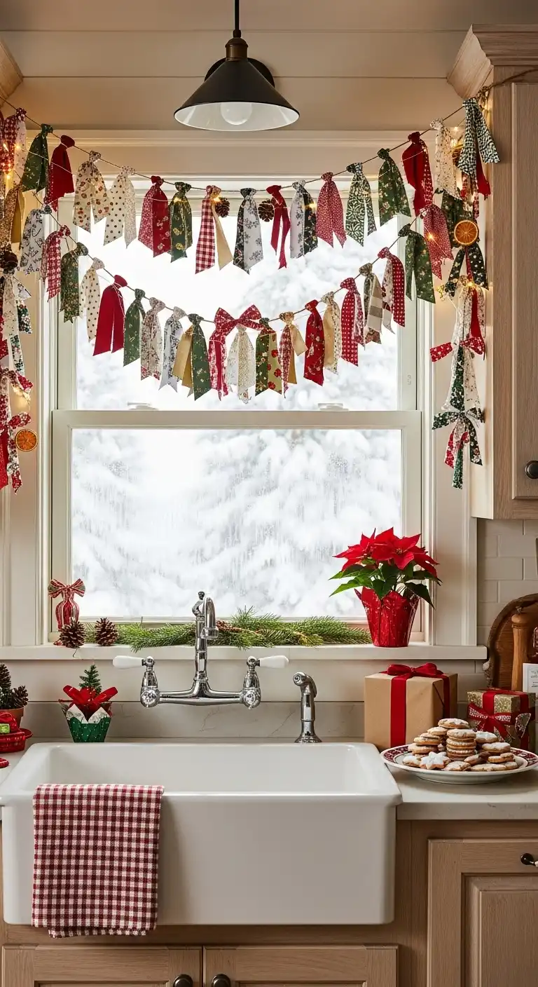 23. DIY Fabric Scrap Garland for a Handmade Touch