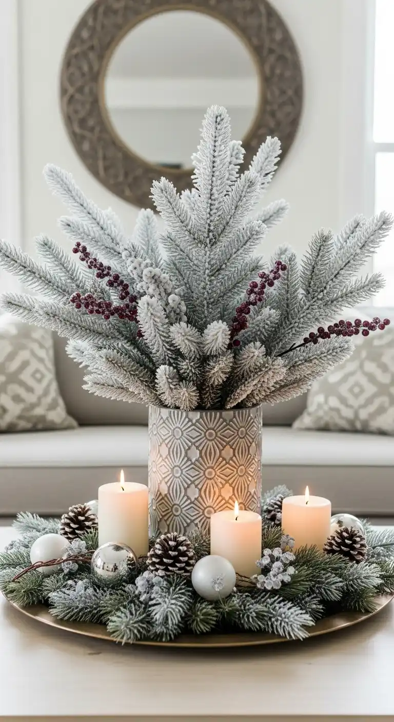 23. Frosted Pine Branch Arrangement
