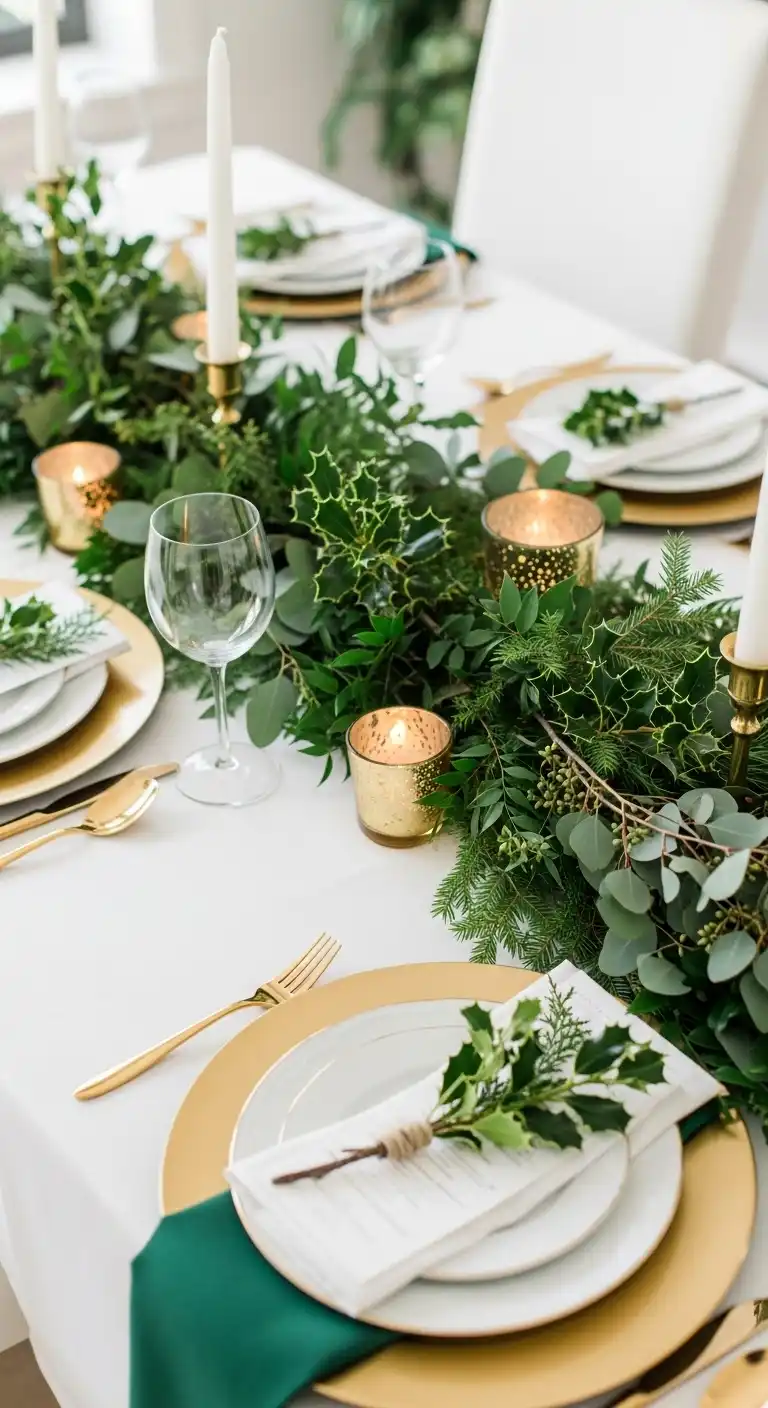 23. Gold and Green Luxe Table