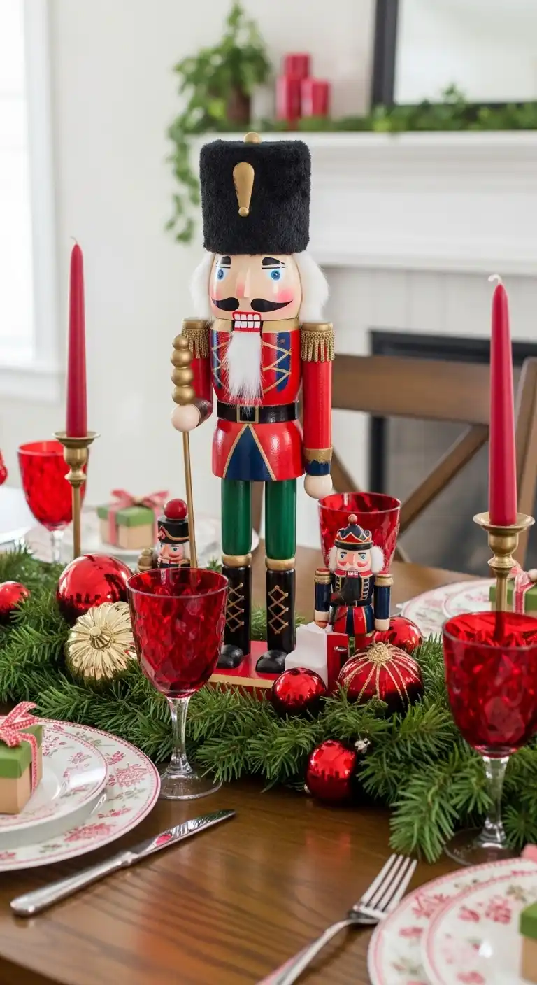 23. Nutcracker Themed Centerpiece