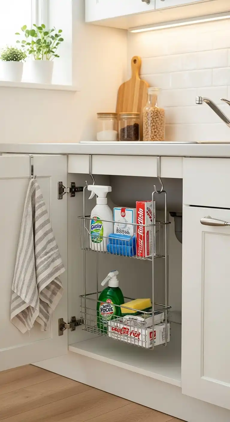 23. Over-Cabinet Door Storage Basket
