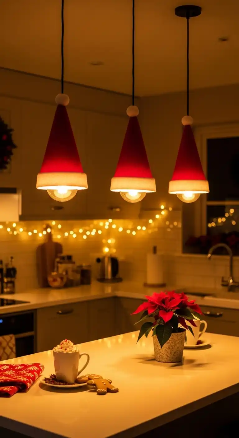 23. Santa Hat Light Covers for Pendant Fixtures