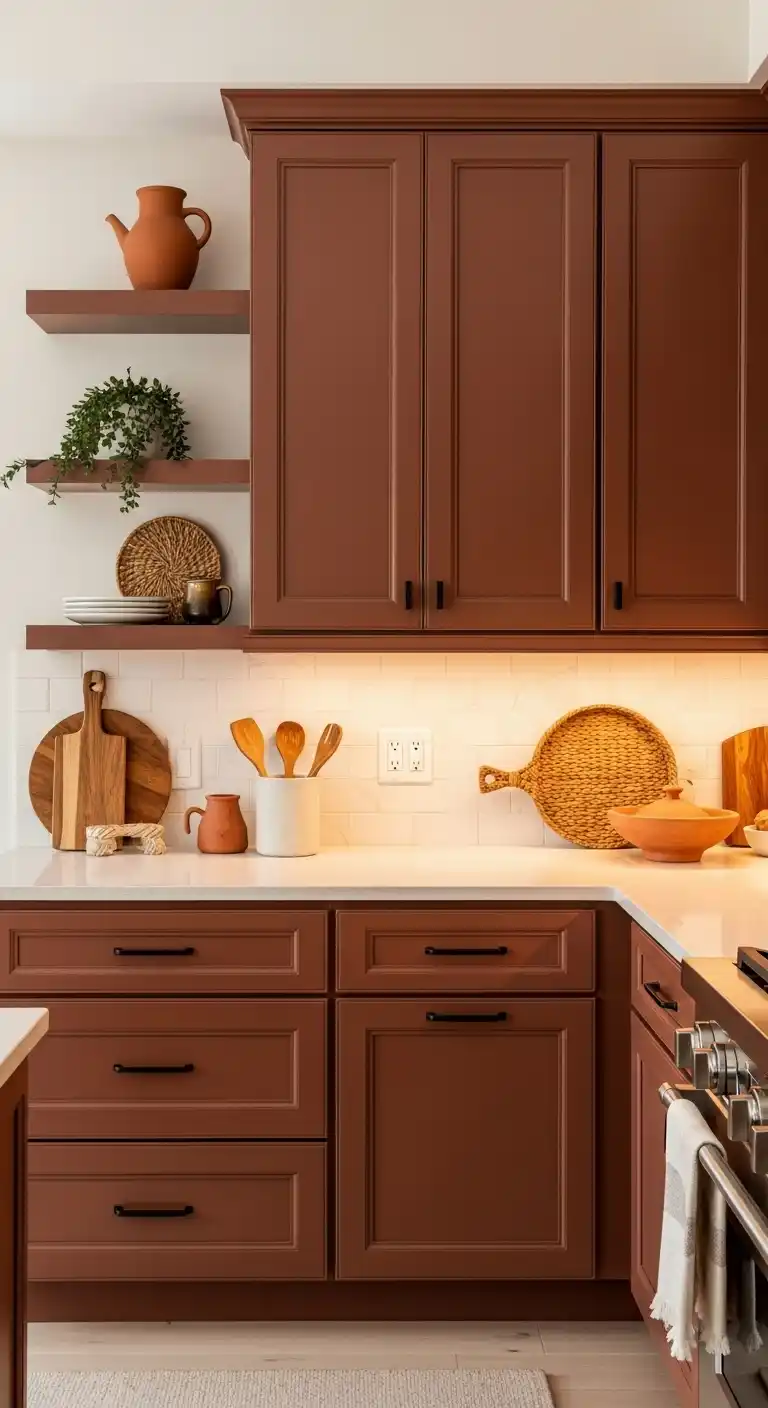 24. Burnt Sienna Cabinets