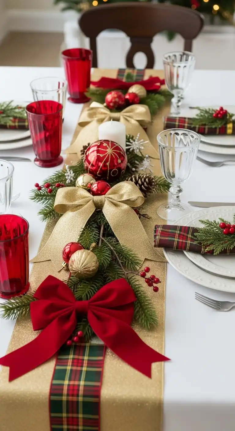 24. Ribbon and Bow Table Runner