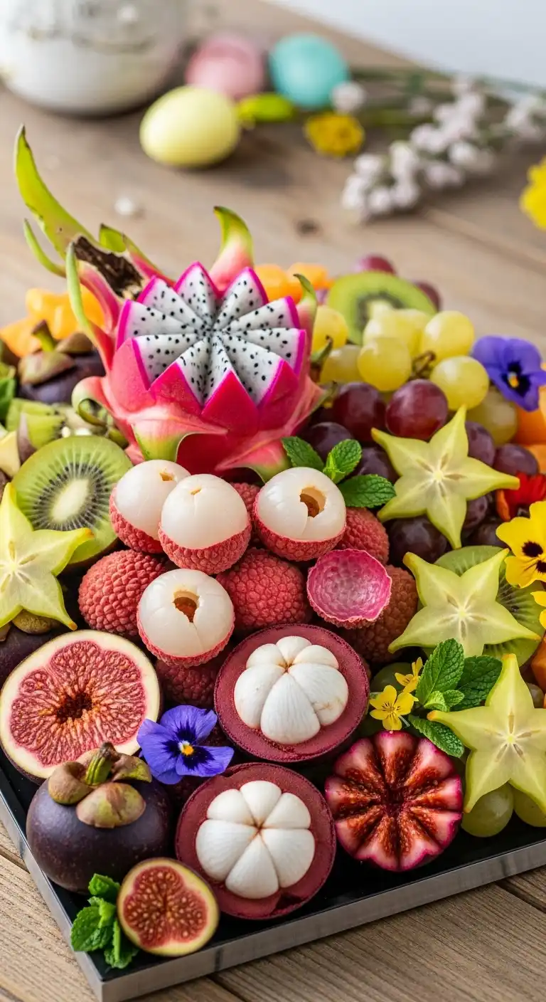 25. Luxe Fruit Tray with Exotic Fruits for Easter