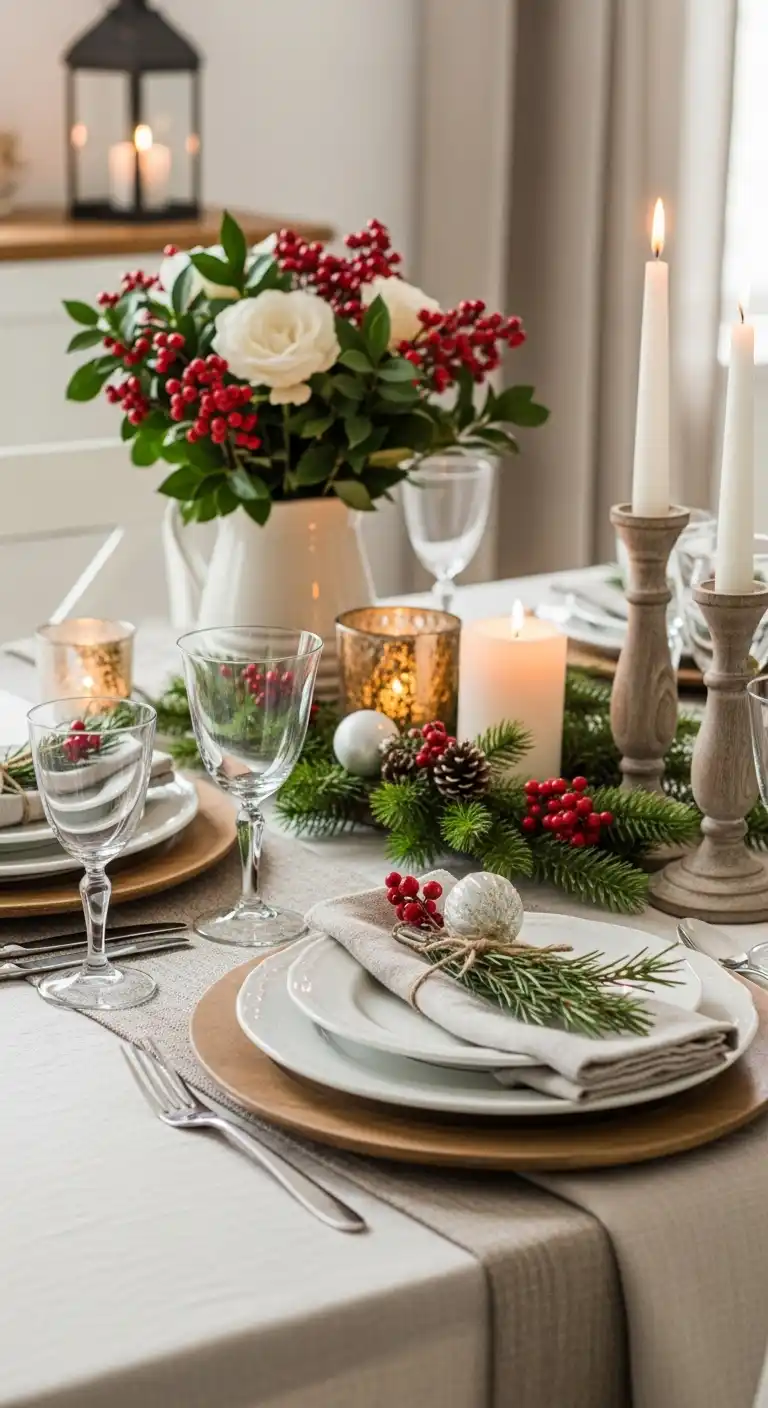 27. Christmas Cottage-Inspired Table