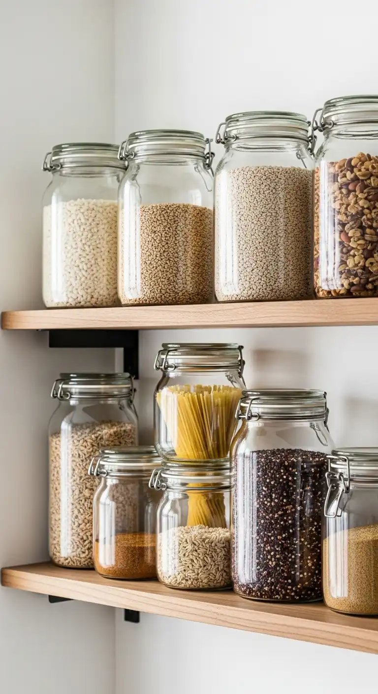 3. Clear Glass Containers for Everyday Essentials