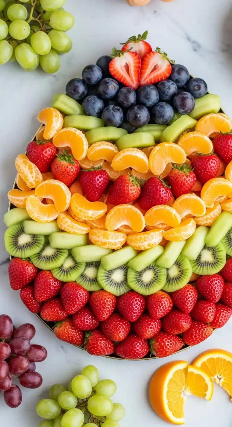 3. Easter Egg Pattern Fruit Tray