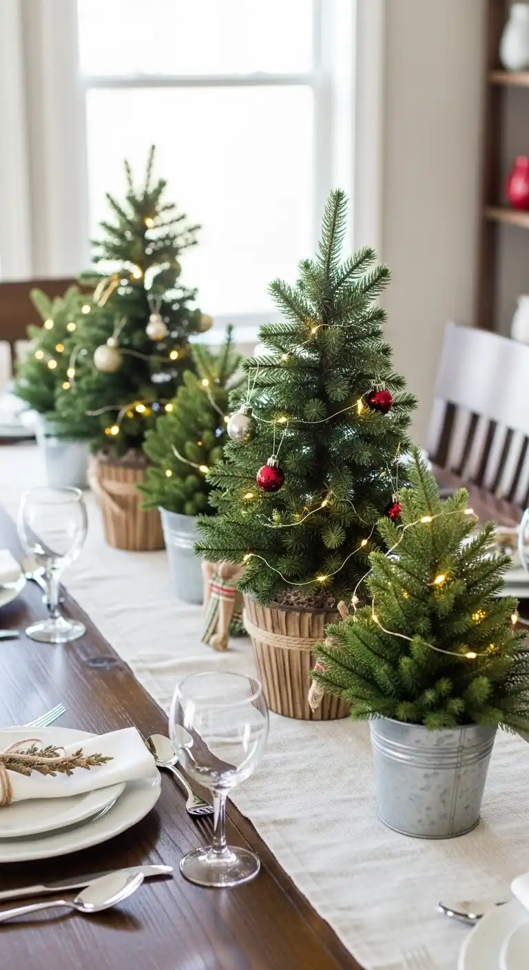 3. Mini Christmas Tree Centerpiece