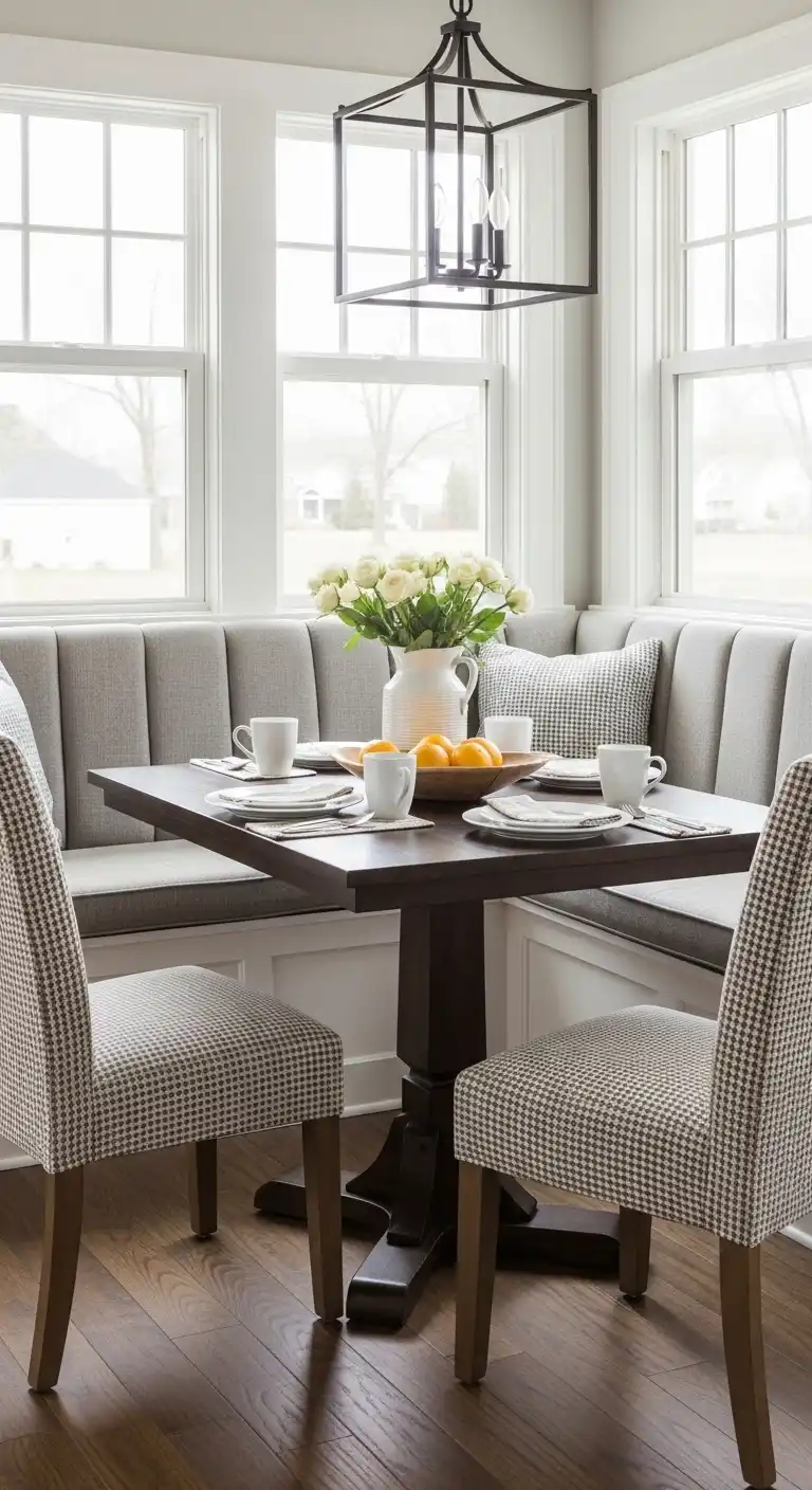 3. Upholstered DIY Breakfast Nook Bench