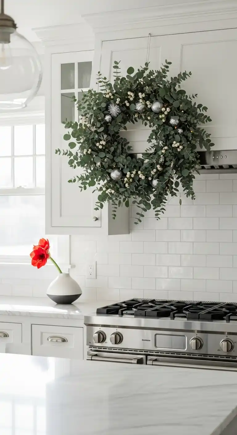 4. Eucalyptus Wreath for a Fresh, Modern Touch
