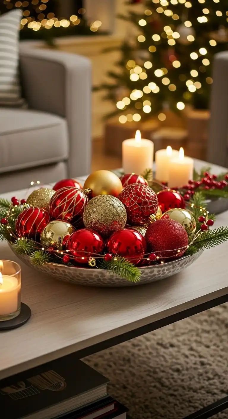 4. Red and Gold Ornament Bowl