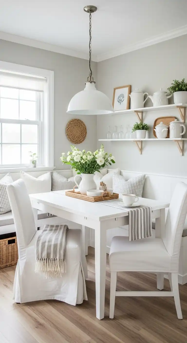 5. Bright and Airy White-Themed Nook