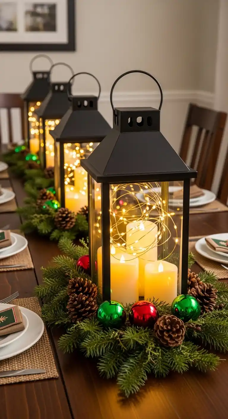 5. Holiday Lantern with Fairy Lights