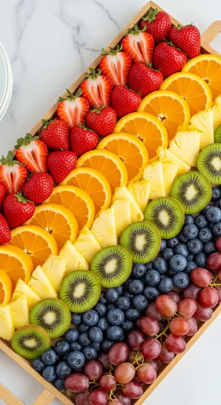 5. Rainbow Fruit Tray for Easter