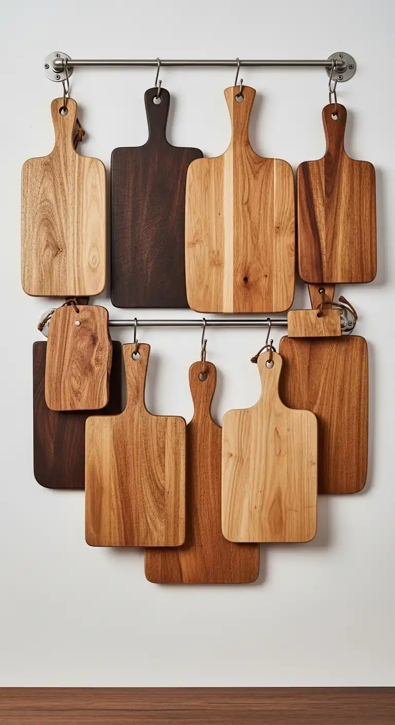 6. Hanging Cutting Boards Display