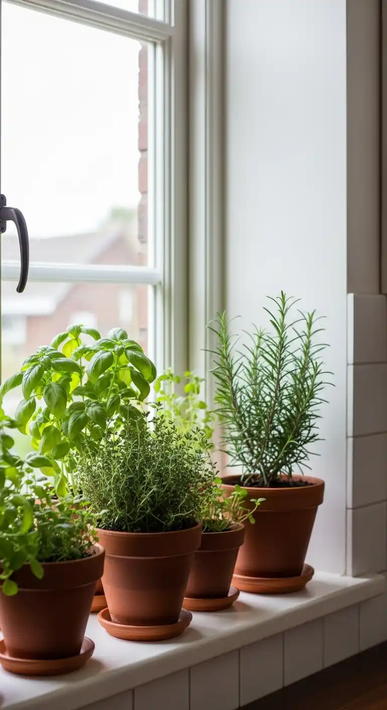 6. Indoor Herb Garden on Windowsill
