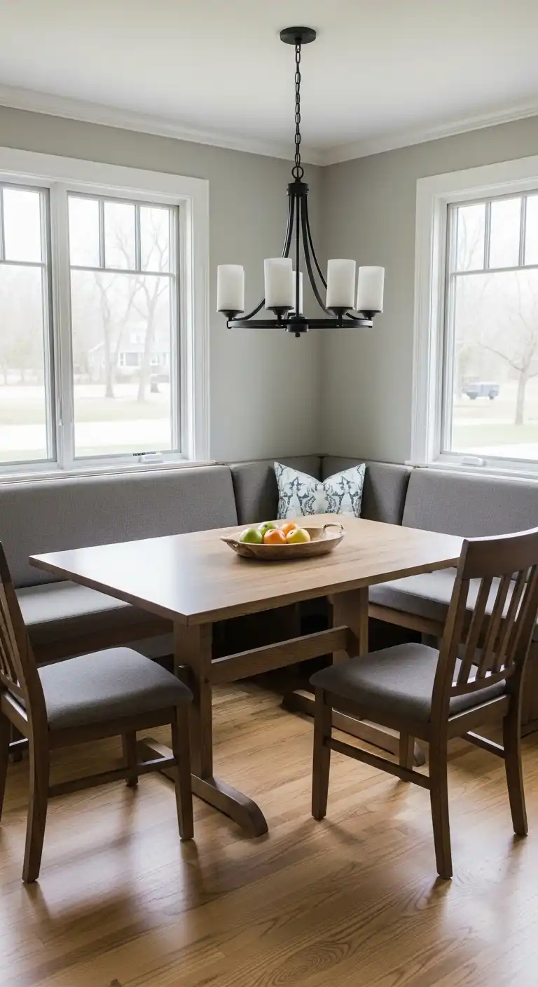 6. L-shaped Corner Bench with Extra Comfort