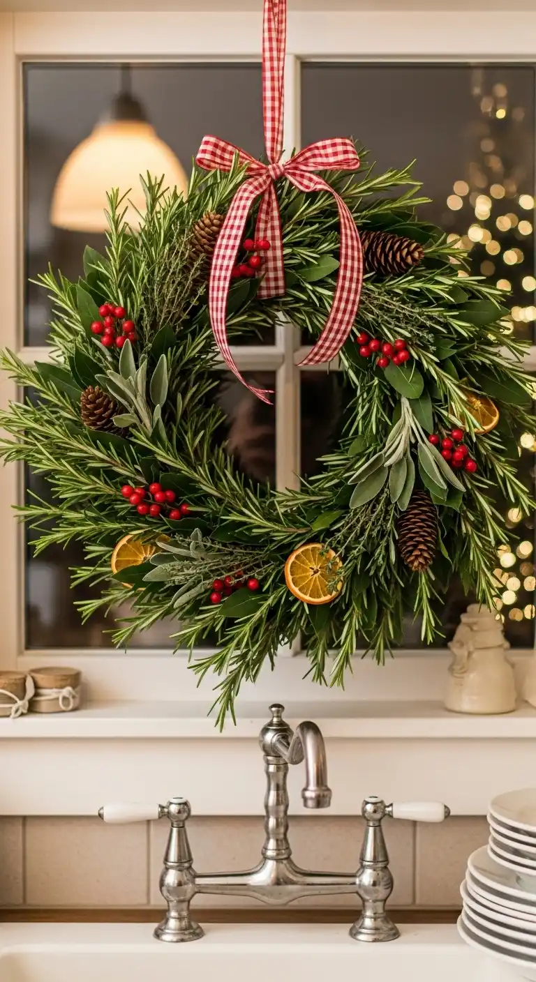 7. Herb Wreaths Using Rosemary or Bay Leaves