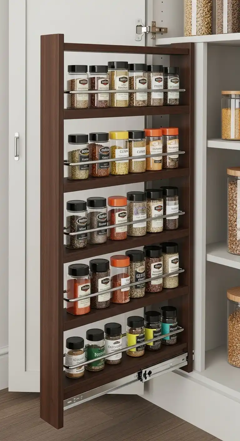 7. Pull-Out Spice Rack