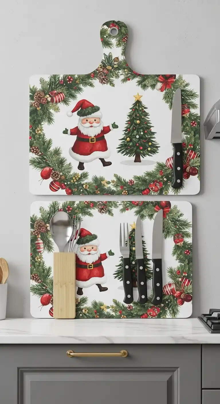 8. Decorative Holiday Cutting Boards
