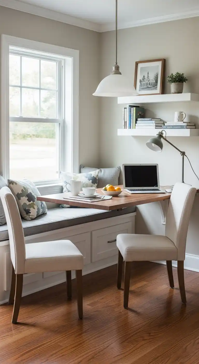 8. Multi-Functional Nook with Work-from-Home Desk