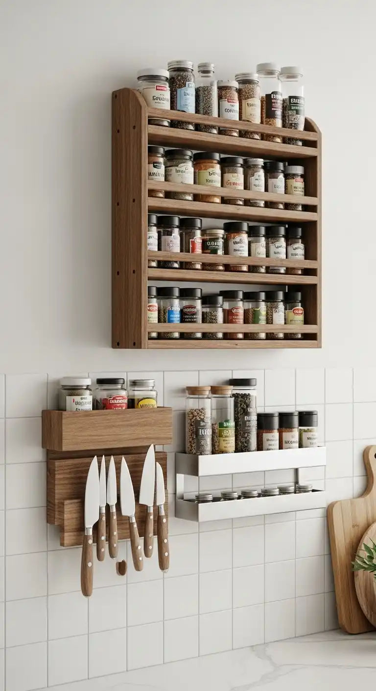 8. Wall-Mounted Spice Organizer