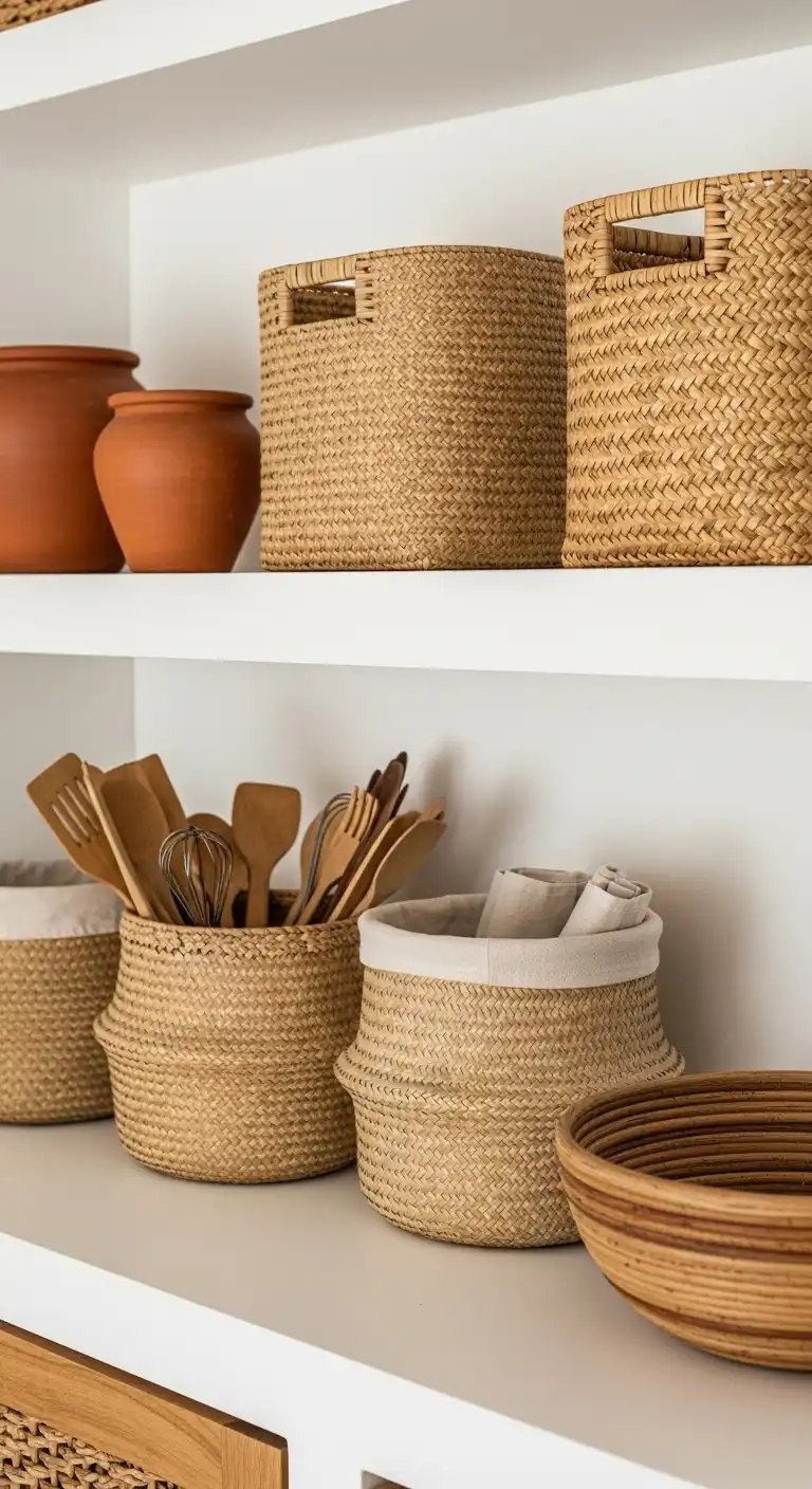 8. Woven Baskets as Storage Solutions