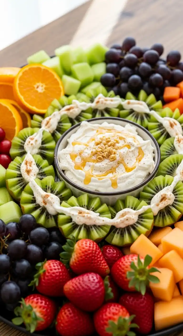 9. Kiwi with Honey Cream Cheese Dip