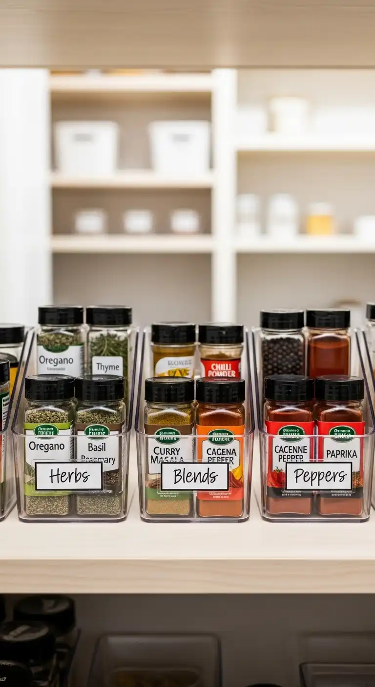 9. Spice Organizer Bins