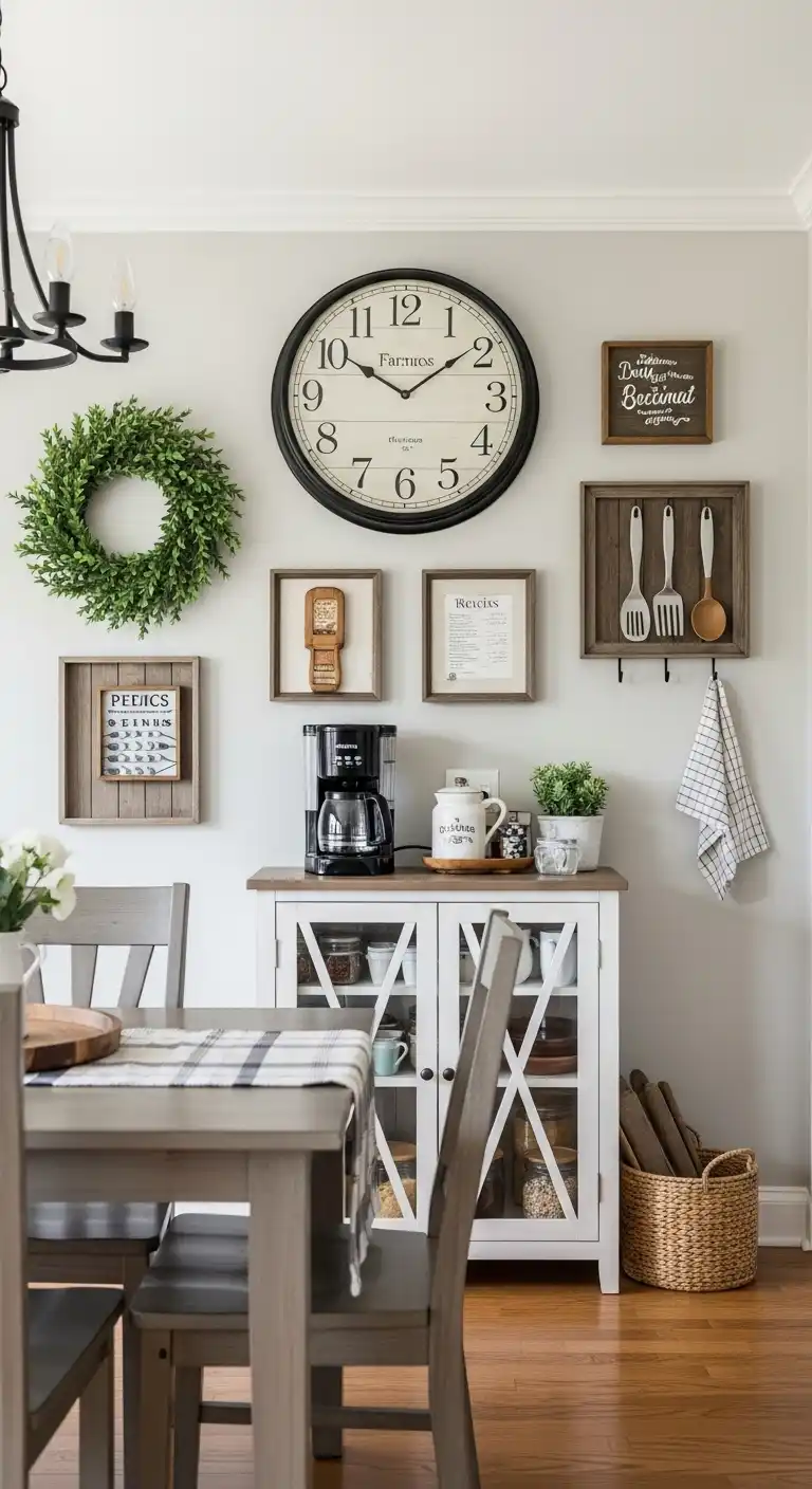 Creative Placement Ideas for Farmhouse Kitchen Wall Clocks