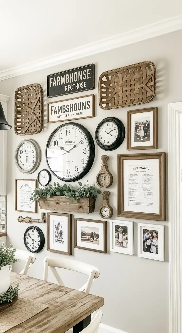 Mixing and Matching Farmhouse Wall Clocks with Other Décor