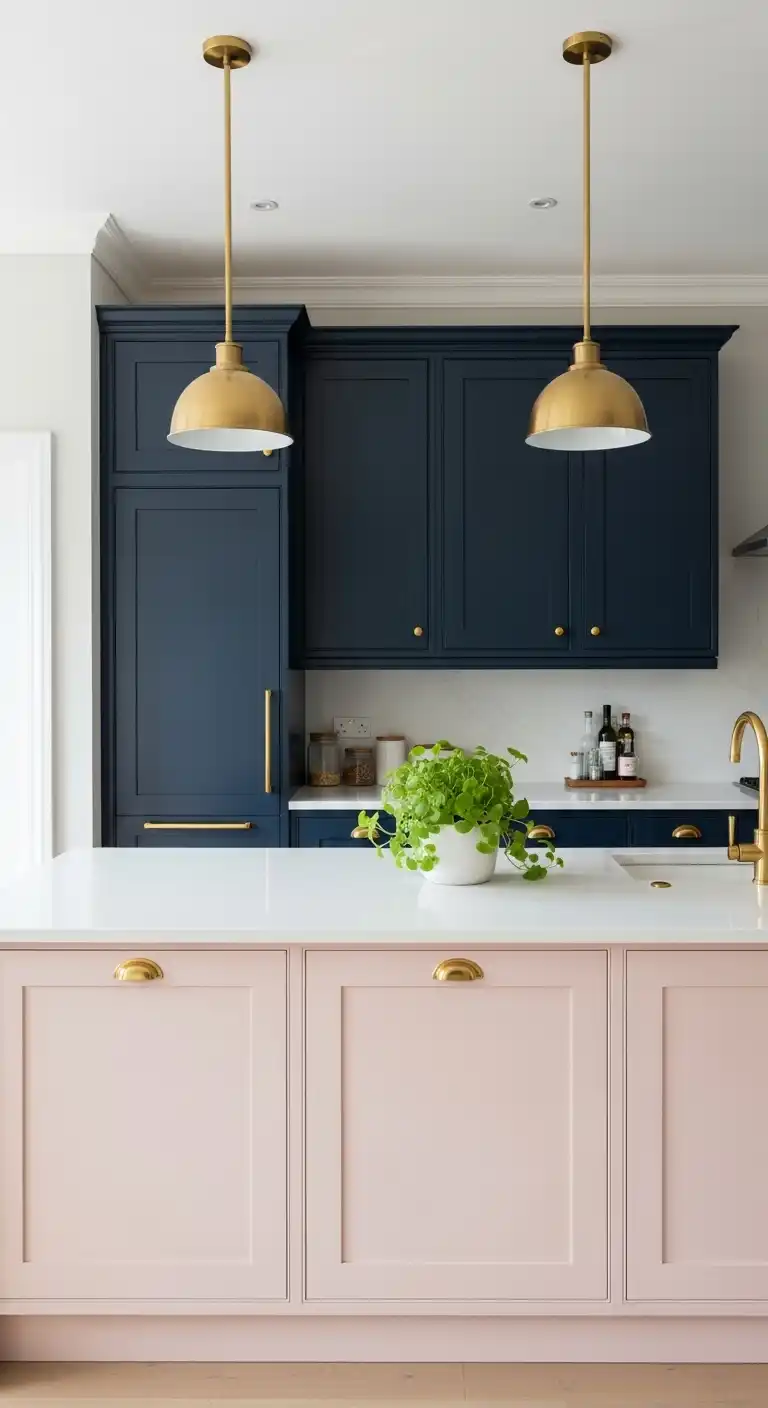 Pink + Navy (Sophisticated Contrast)