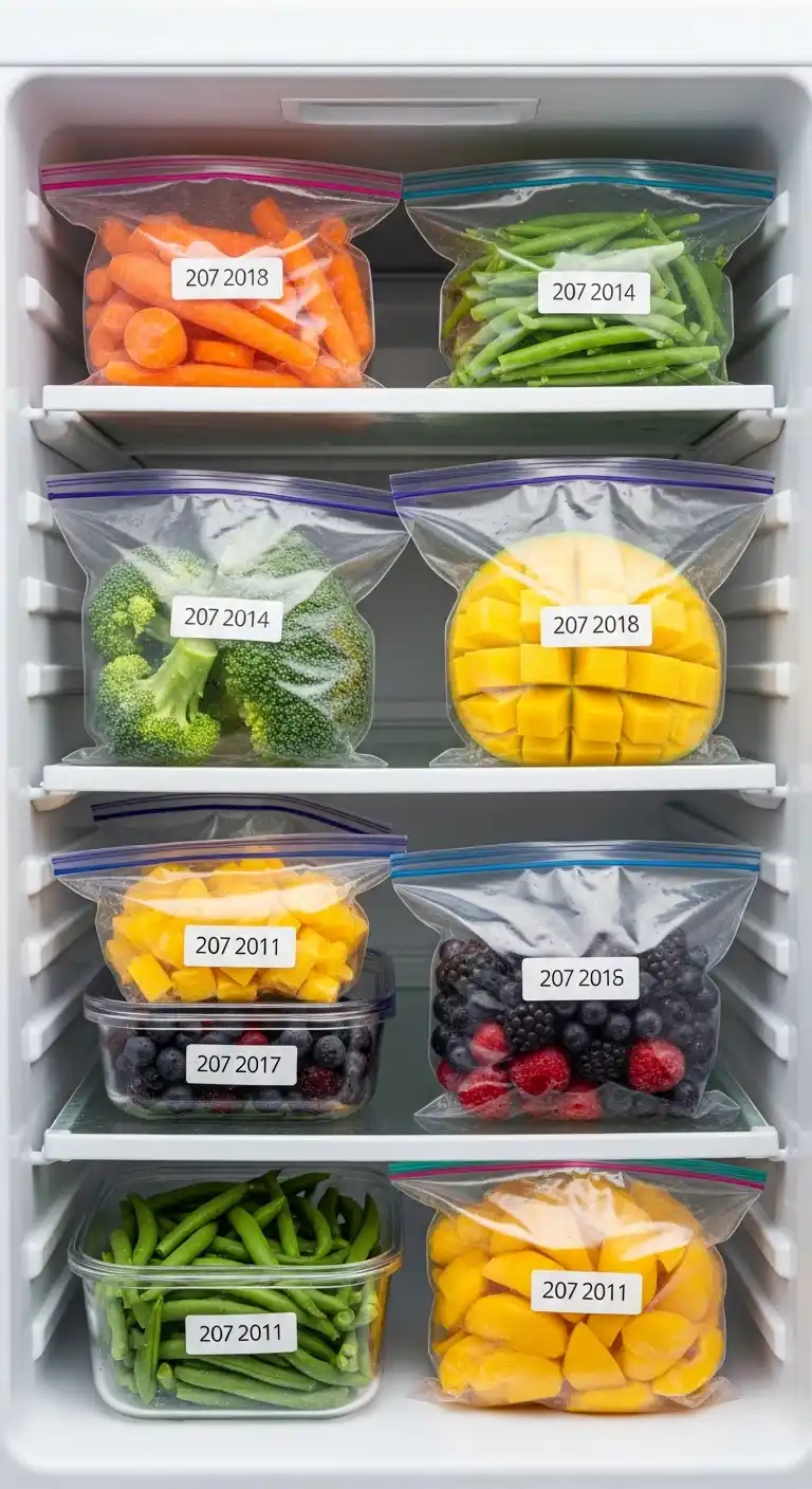 10. Freeze Excess Produce Properly