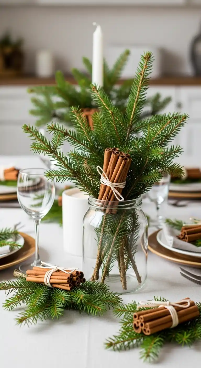 10. Pine and Cinnamon Stick Bundle