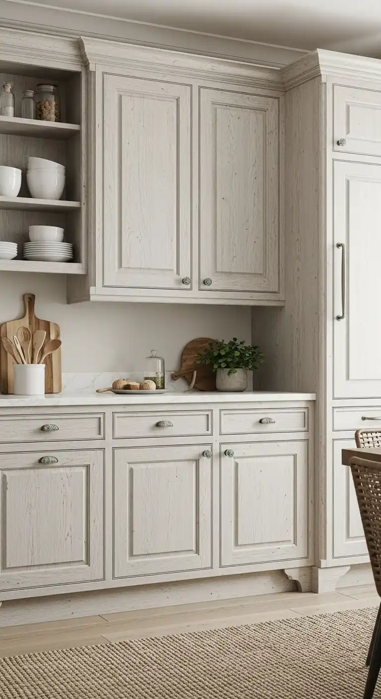 11. Whitewashed Wood Cabinets