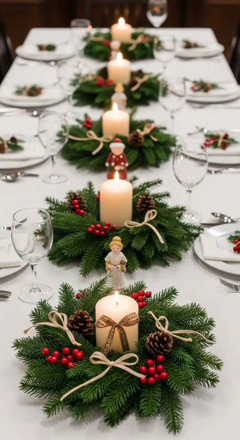 12. Mini Wreath Centerpieces