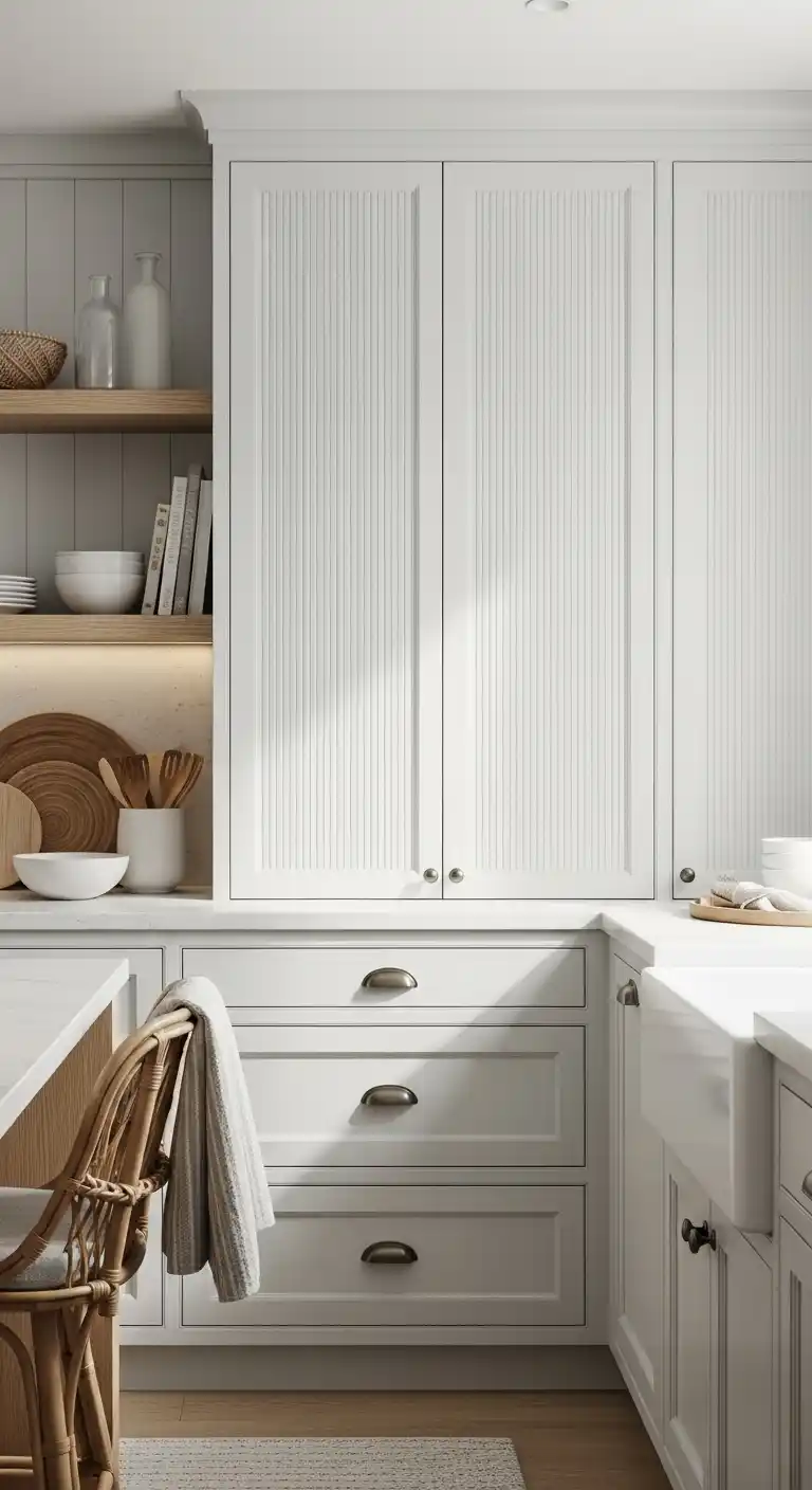 14. Beveled or Textured Cabinet Doors