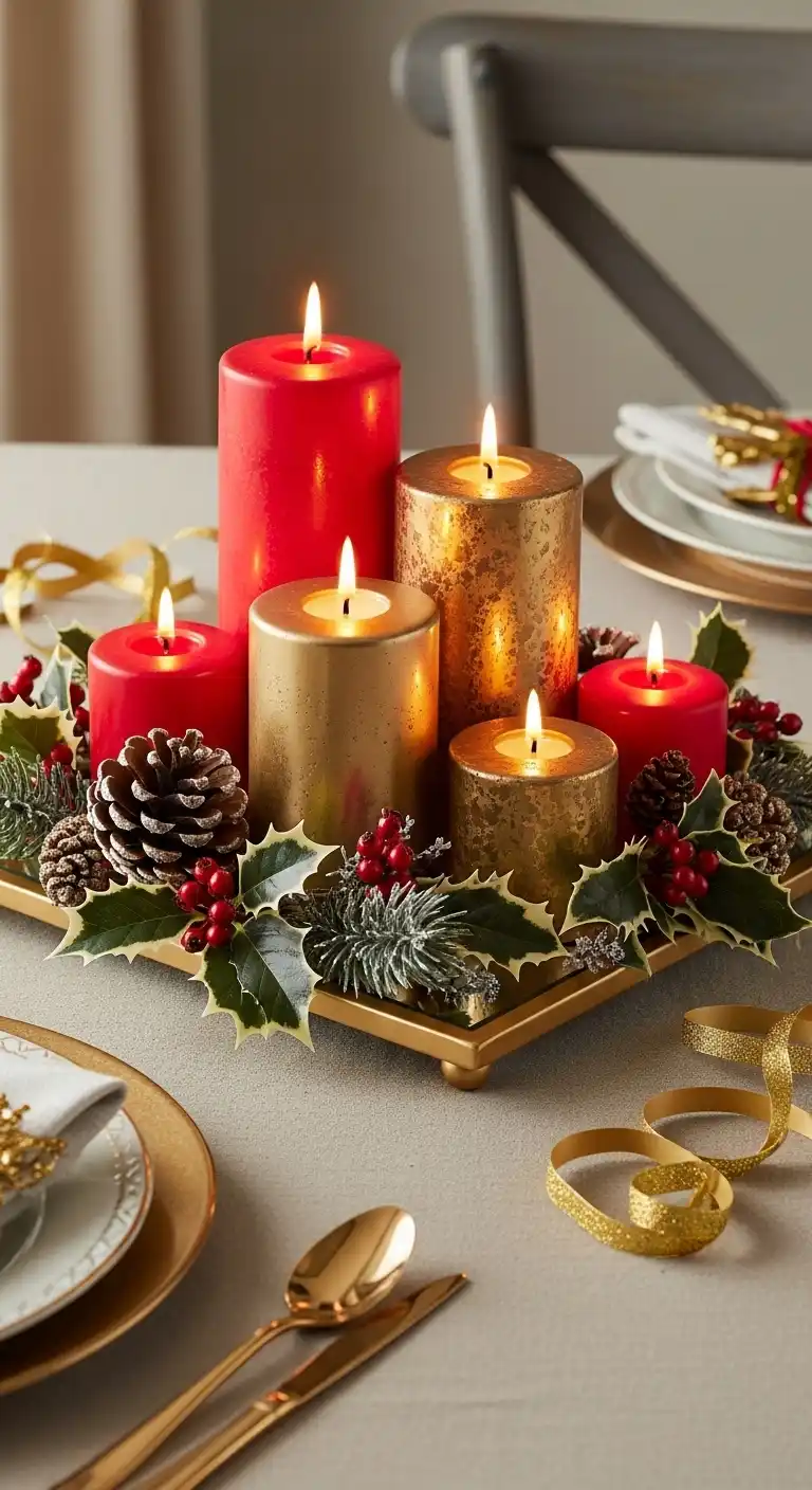 14. Layered Candle Display