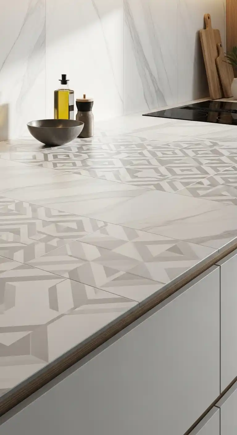 14. Patterned Ceramic Countertops