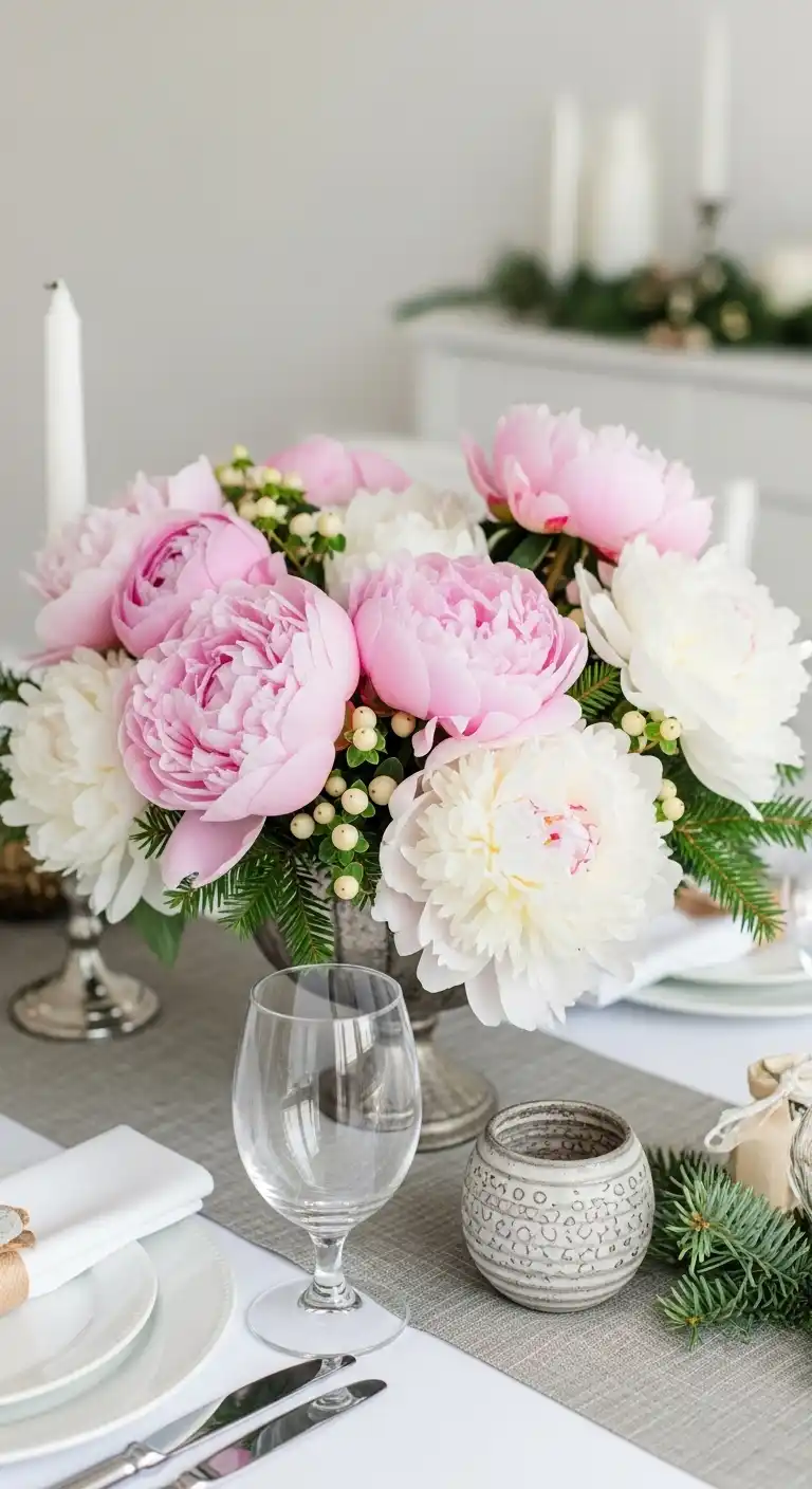 14. Peonies in Soft Pink and White