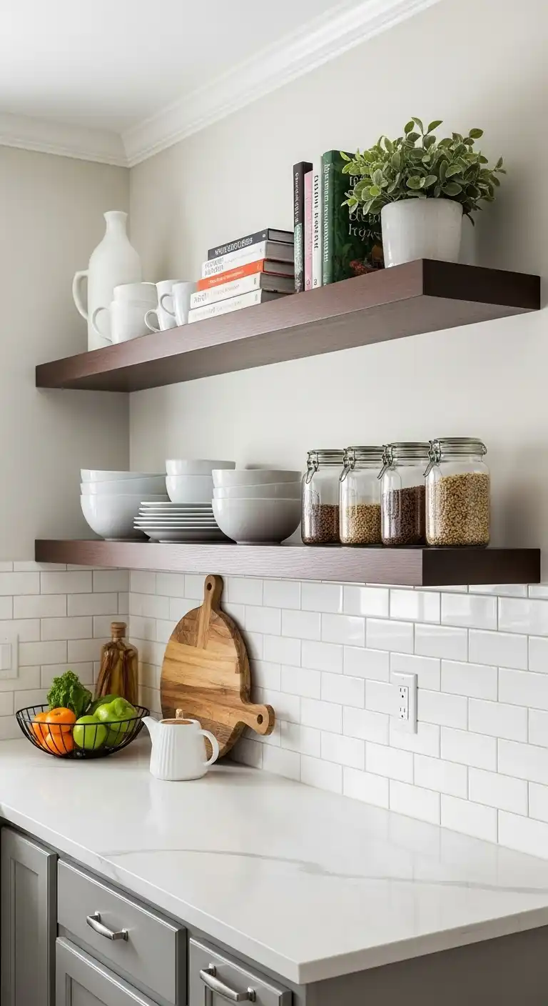 14. Upgrade Storage with Floating Shelves