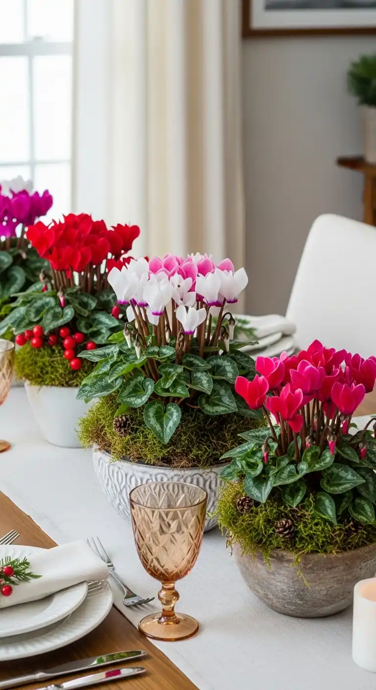 16. Cyclamen with Moss Accents